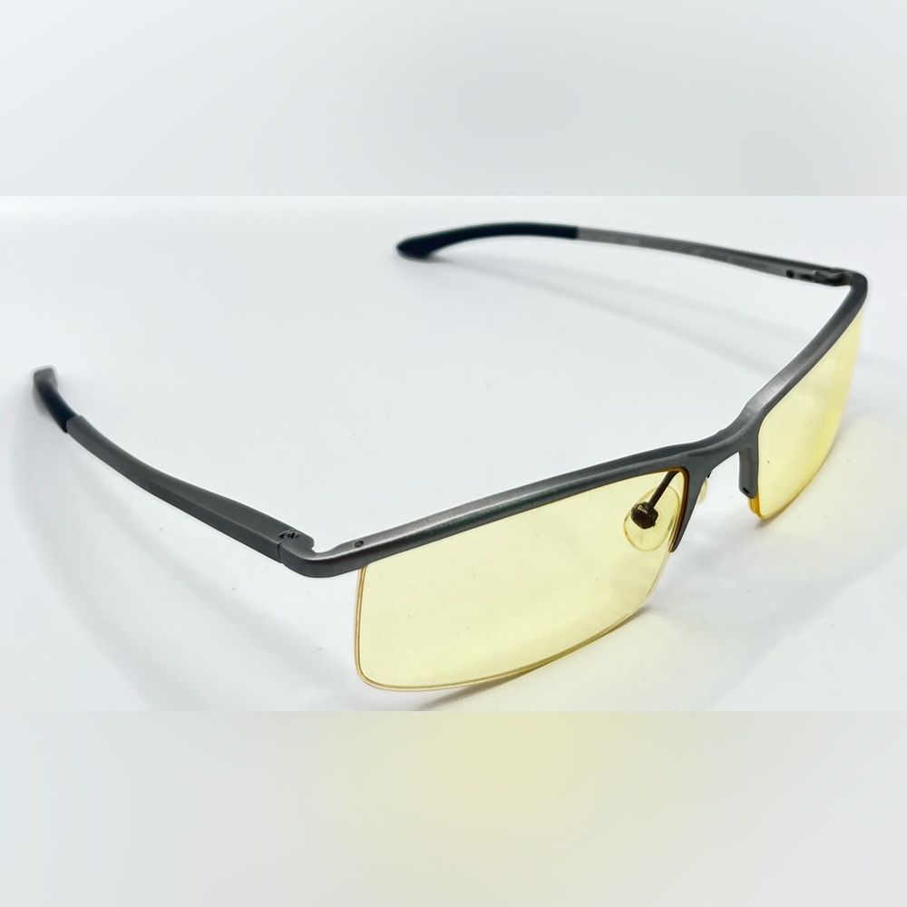 Gunnar Optiks Mercury Silver Rectangular Half-Rim Sunglasses Frames Only